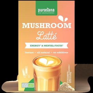 Purasana Purasana Latte instantané aux champignons bio 6x10g 60 g