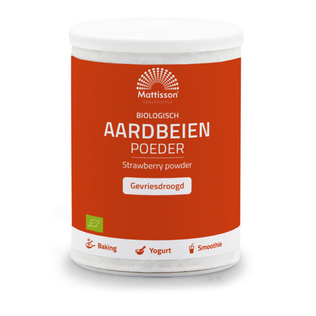 Mattisson Aardbeien poeder bio 125 Gram