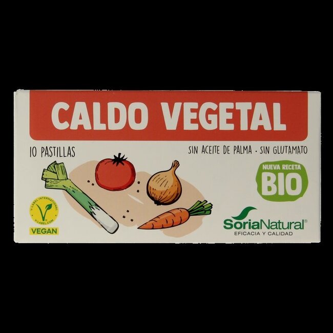 Soria Natural Bouillonblokjes plantaardig bio 10 Stuks