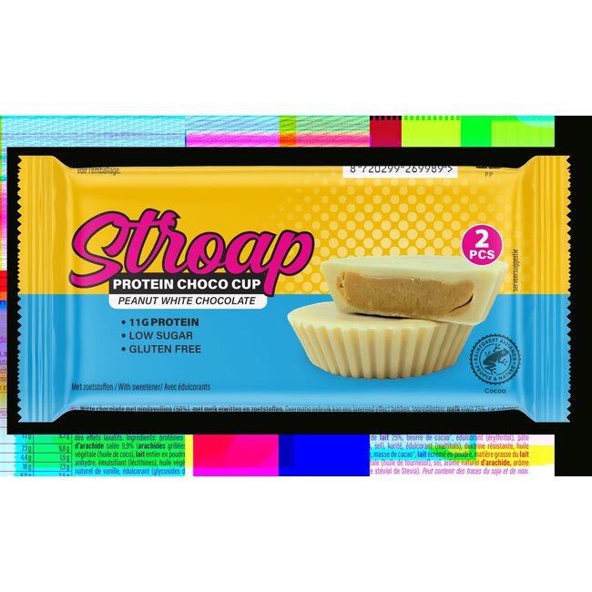 Stroap Protein choco cup peanut white chocolate 42 Gram
