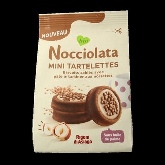Rigoni Di Asiago Rigoni Di Asiago Nocciolata bianca tartlets bio 250 Gram