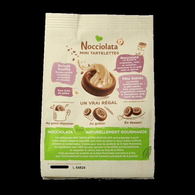 Rigoni Di Asiago Nocciolata bianca tartelettes bio 250 g