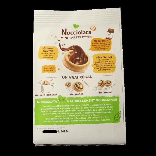 Rigoni Di Asiago Nocciolata tartelettes bio 250 grammes