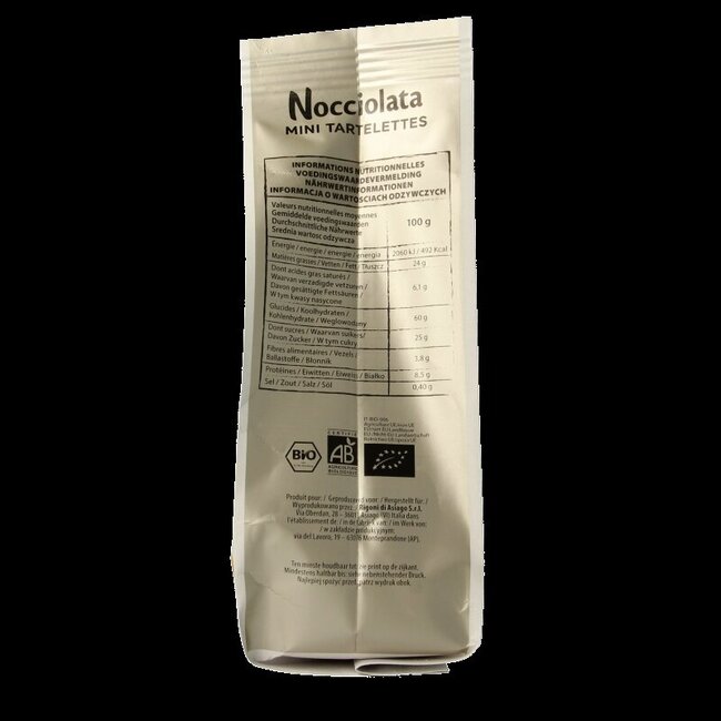 Rigoni Di Asiago Nocciolata tartelettes bio 250 grammes