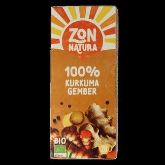 Zonnatura Zonnatura Kurkuma gember 100% thee bio 20 Zakjes