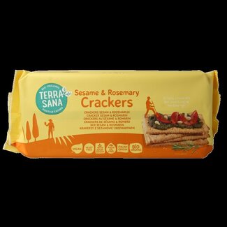 TerraSana TerraSana Crackers sesam & rozemarijn bio 250 Gram