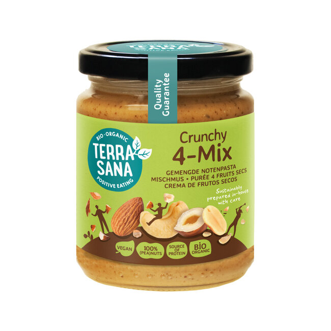4-Mix crunchy notenpasta bio 250 Gram