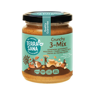 TerraSana TerraSana 3-Mix crunchy notenpasta bio 250 Gram