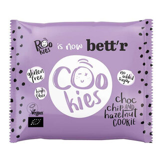 Rookies Rookies Cookie choc chip & hazelnut glutenvrij bio 40 Gram