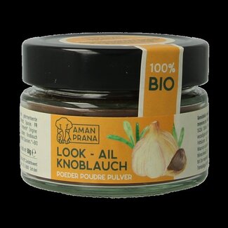 Amanprana Amanprana Zwarte knoflookpoeder bio 60 Gram