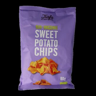 Trafo Trafo Chips zoete aardappel bio 80 Gram