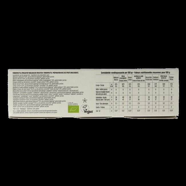 Fiordifrutta Assortiment de préparations de fruits bio 3 x 25 g (75 g)