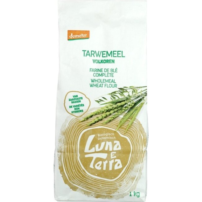 Luna E Terra Tarwemeel volkoren demeter bio 1 Kilogram