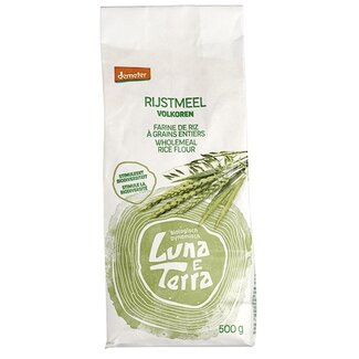 Luna E Terra Rijstemeel volkoren demeter bio 500 Gram