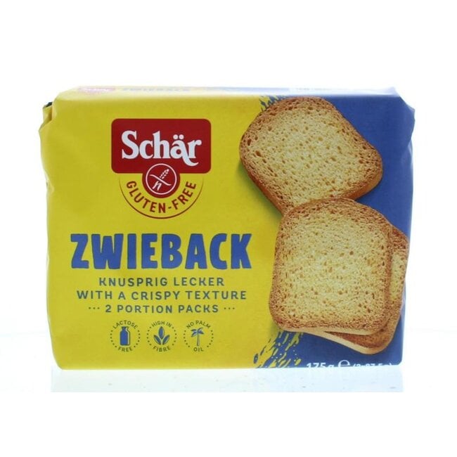 Zwieback (beschuitbrood) glutenvrij 175 Gram