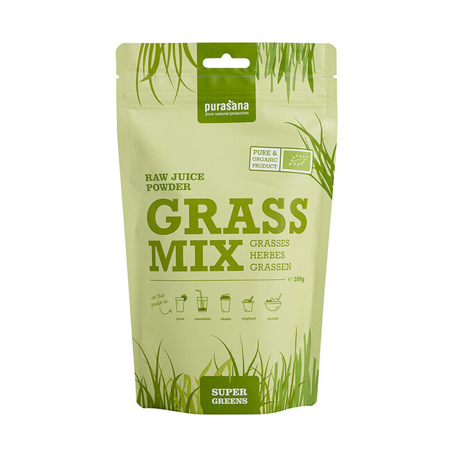 Purasana Grassenmix sappoeder bio 200 Gram