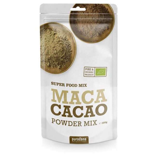 Purasana Maca & cacao poedermix vegan bio 200 Gram