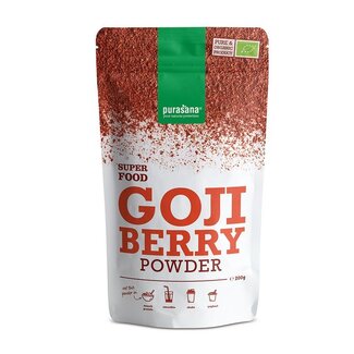 Purasana Purasana Goji bes poeder vegan bio 200 Gram