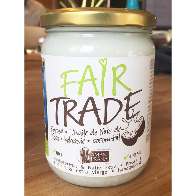 Amanprana Kokosolie fair trade bio 490 Milliliter