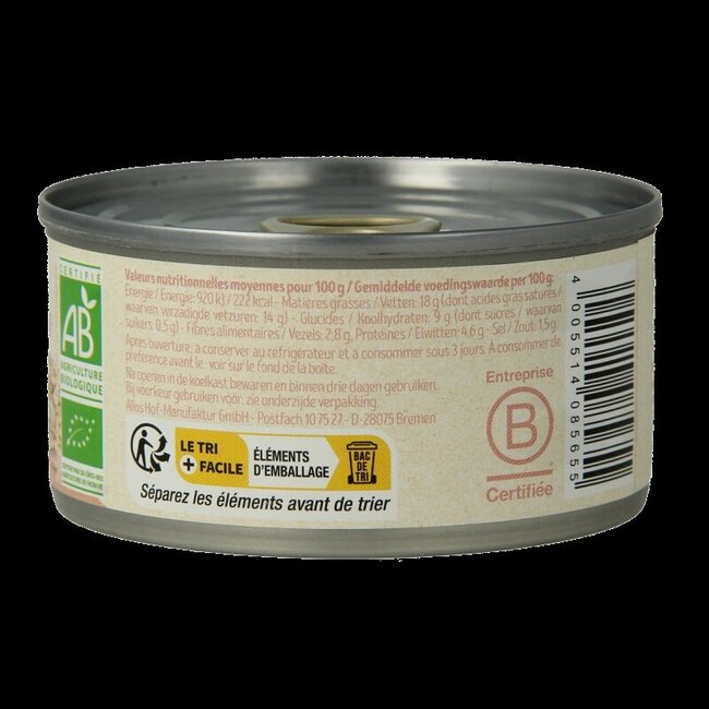 Tartex Pate naturel bio 125 Gram