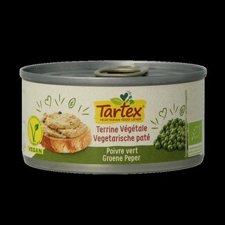 Tartex Tartex Pate groene peper bio 125 Gram