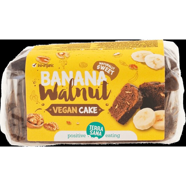 TerraSana Vegan cake banaan & walnoot bio 350 Gram
