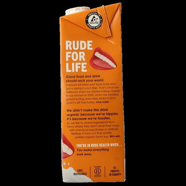 Boisson à la noix de cajou bio Rude Health 1 litre