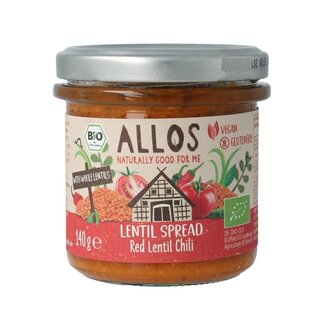 Allos Tartinade de lentilles Allos piment rouge bio 140 g