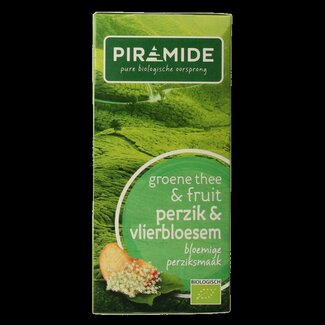 Piramide Piramide Groene thee perzik vlierbloesem bio 20 Zakjes