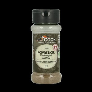 Cook Cook Zwarte peper gemalen bio 45 Gram