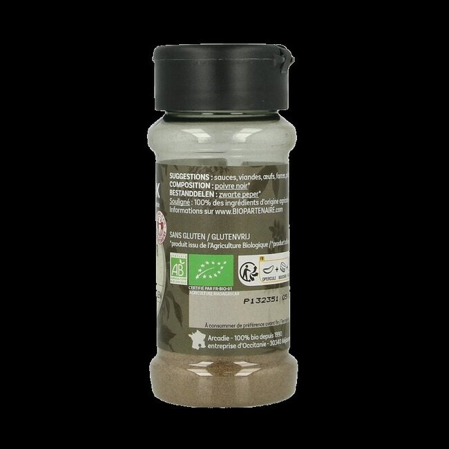 Cook Poivre noir moulu bio 45 Grammes