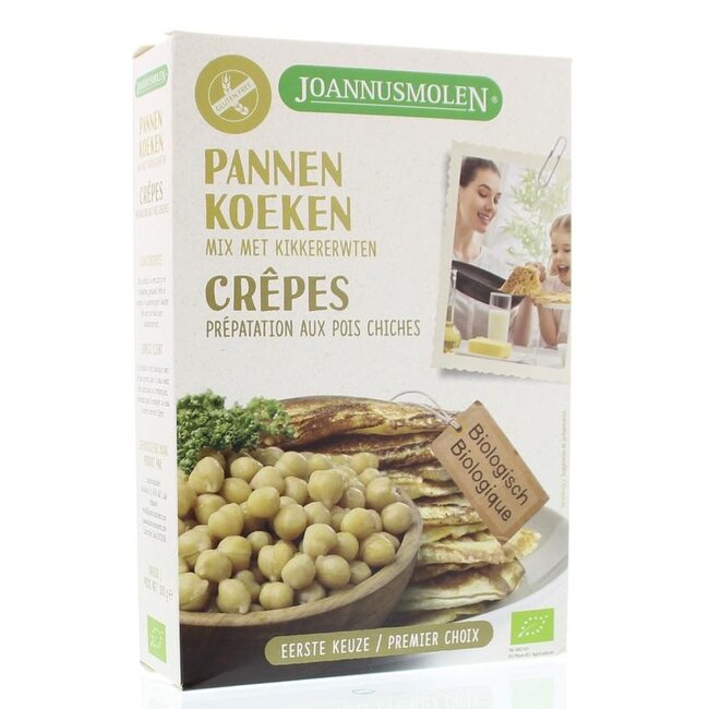 Joannusmolen Pannenkoeken mix met kikkererwt bio 300 Gram