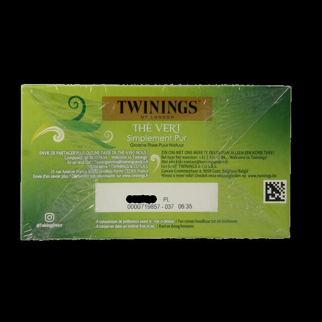 Twinings Thé vert pur 50 sachets