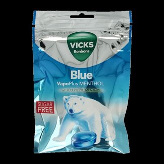 Vicks Vicks Blue menthol suikervrij bag 72 Gram