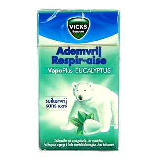 Vicks Vicks Ademvrij eucalyptus suikervrij 40 Gram