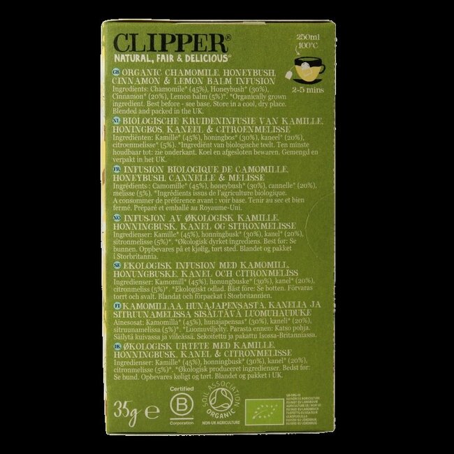 Clipper Chamomile & cinnamon organic infusion bio 20 Zakjes