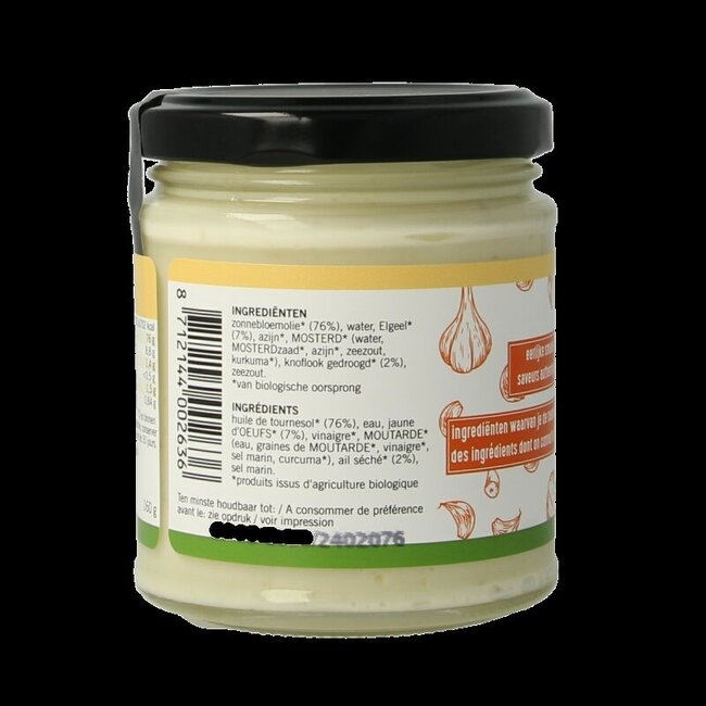 Mayonnaise à l'ail bio Van Ton 160 Grammes