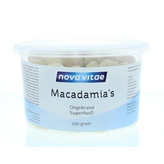 Nova Vitae Nova Vitae Macadamia ongebrand raw 250 Gram