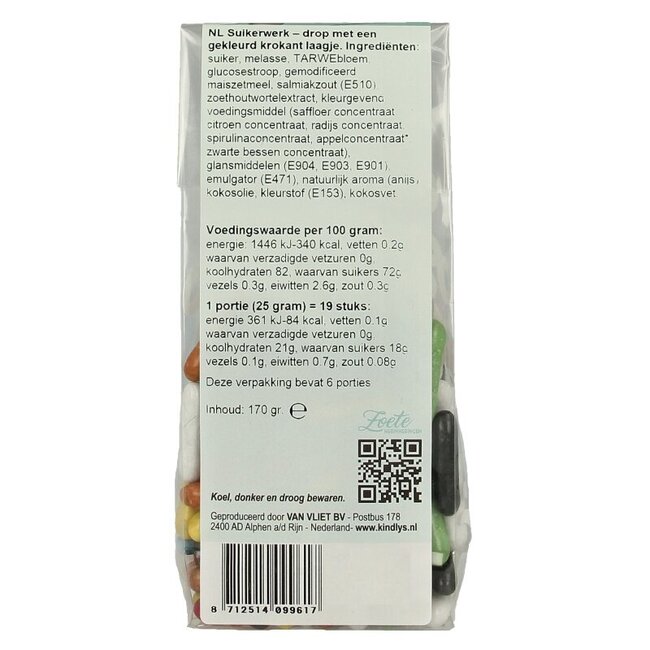 Kindly's Dropstaafjes zoete herinneringen 170 Gram