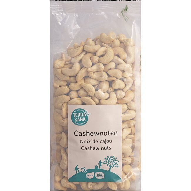 TerraSana Cashewnoten ongeroosterd zonder zout bio 750 Gram