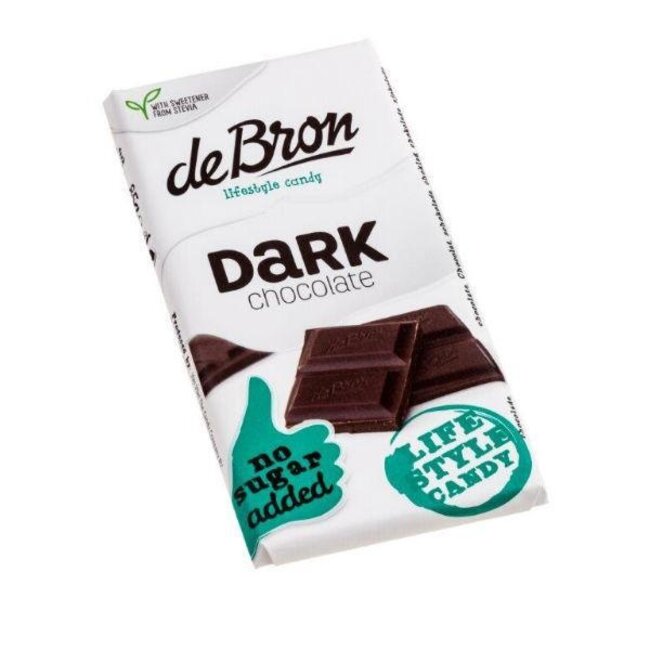 De Bron Tablet dark stevia 85 Gram