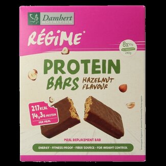 Damhert Damhert Afslank proteinereep chocolade hazelnoot 240 Gram