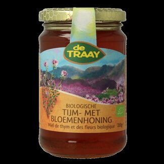 Traay Traay Tijm- met bloemenhoning eko bio 350 Gram
