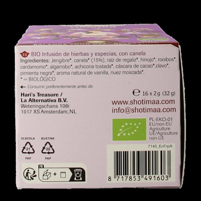 Shoti Maa Unwind bio 16 Zakjes