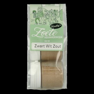 Kindly's Kindly's Zwart wit potjes zout 25 gram 2 Stuks