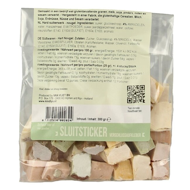 Kindly's Nougat XL zoete herinneringen 300 Gram