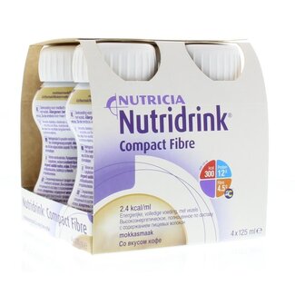 Nutridrink Nutridrink Compact fibre mokka 125ml 4 Stuks