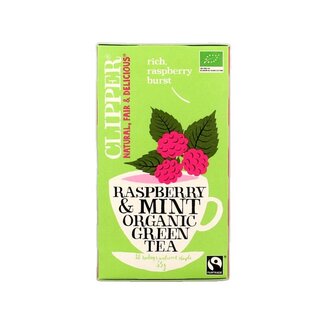 Clipper Clipper Framboos mint green tea bio 20 Zakjes