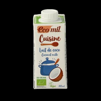 Ecomil Ecomil Kokosmelk cuisine bio 200 Milliliter