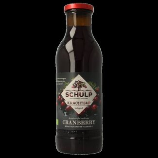 Schulp Krachtsap cranberrysap puur bio 750 Milliliter